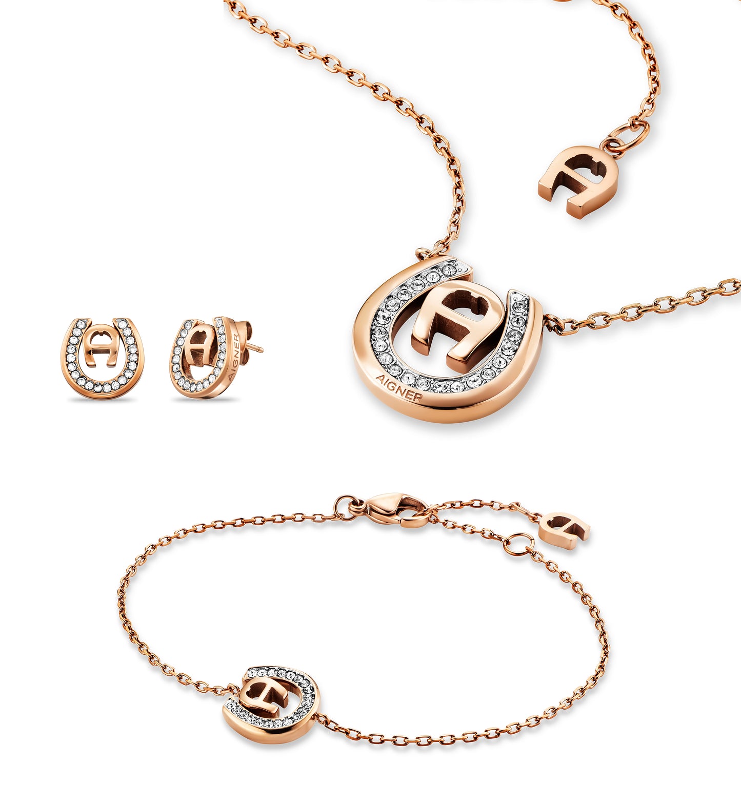 AIGNER ORIANA ROSE GOLD JEWELRY SET LADIES AGJ.241077.RG-SET