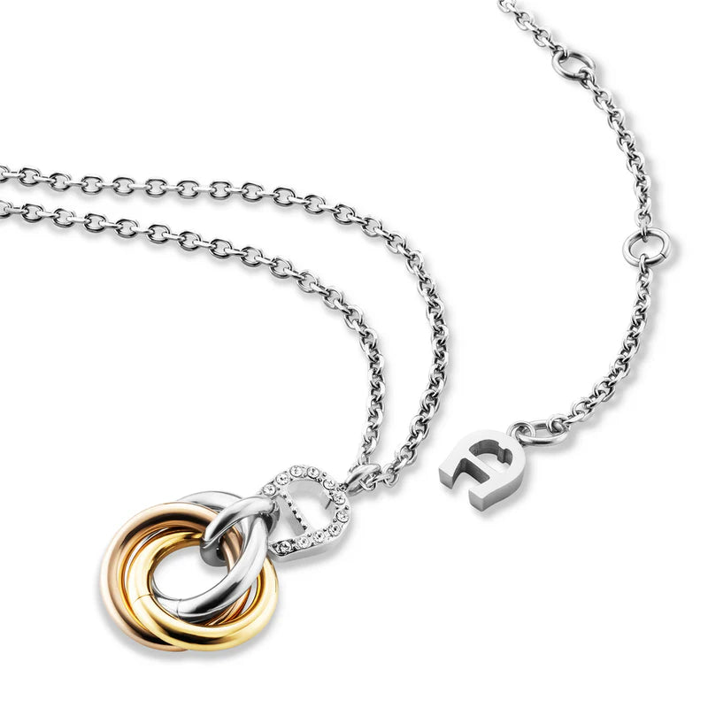 AIGNER BELORA SILVER / GOLD LADIES NECKLACE AGJ.251026.STNL