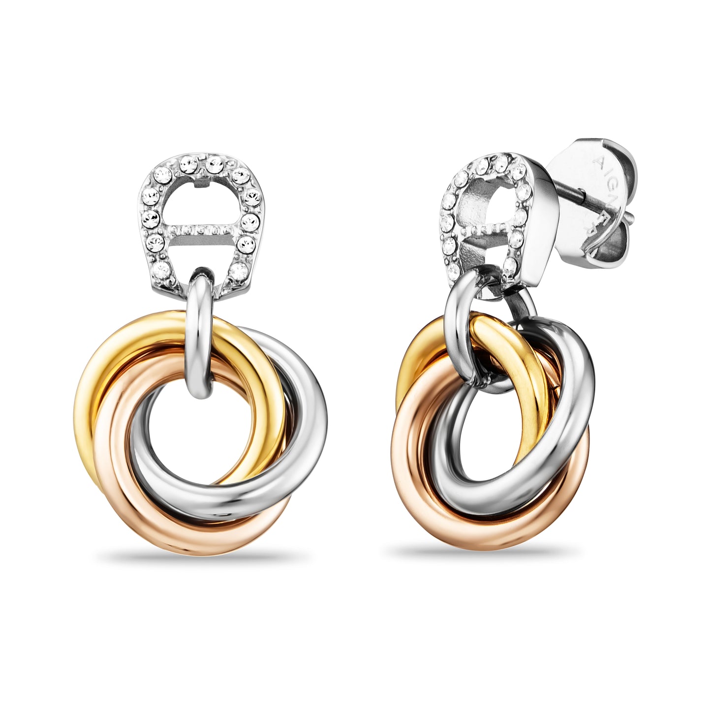 AIGNER SILVER / GOLD LADIES EARRING AGJ.251028.STER