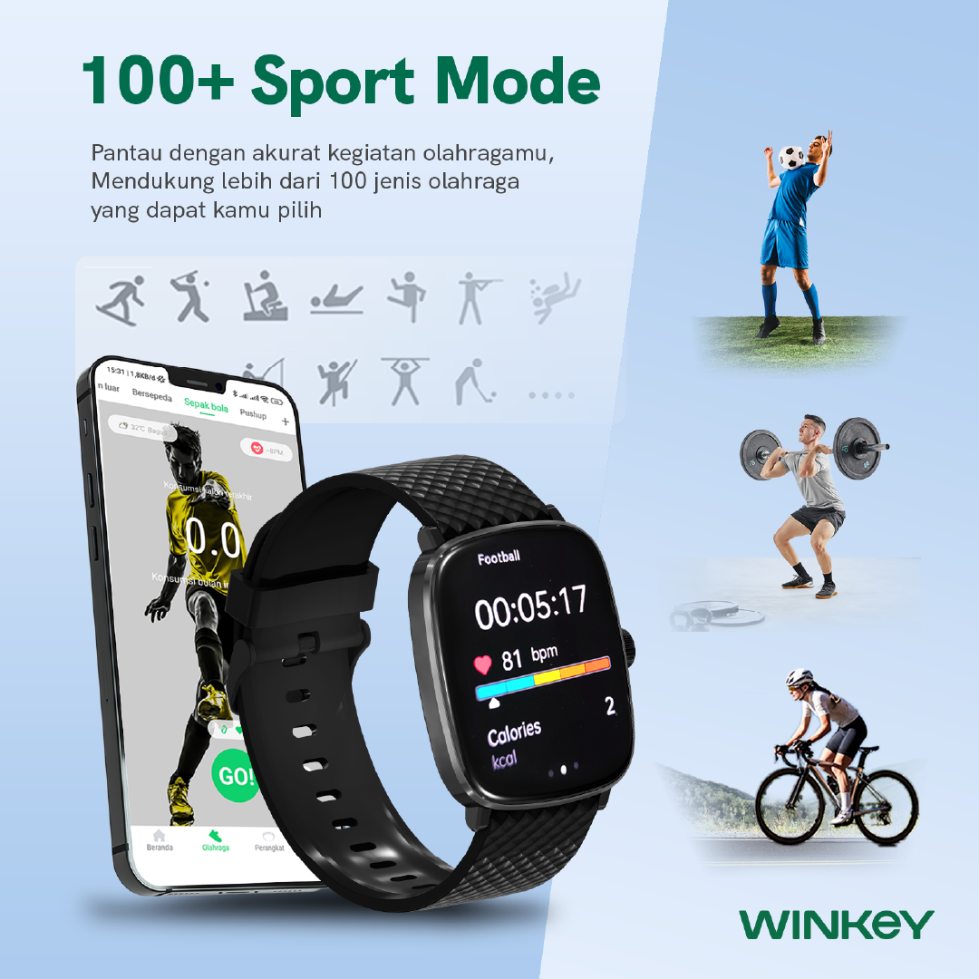 WINKEY Smartwatch Cygnus SWW05 - Black