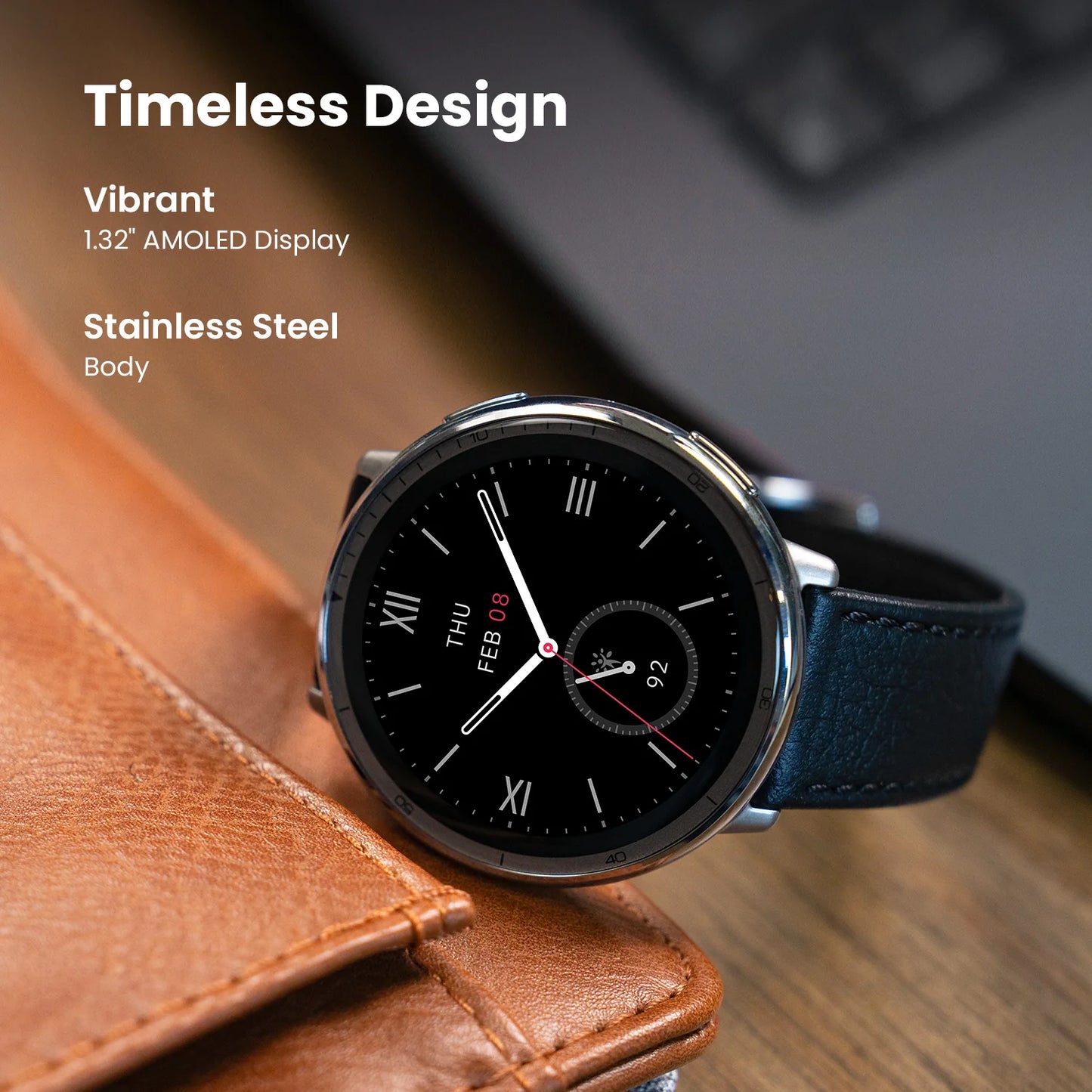 AMAZFIT ACTIVE 2 Round Smartwatch - Red Sport Silicone
