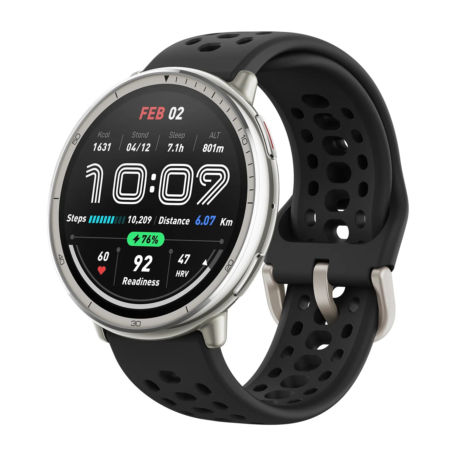 AMAZFIT ACTIVE 2 Round - Black Sport Silicone