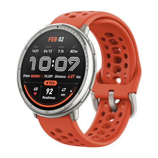 AMAZFIT ACTIVE 2 Round Smartwatch - Red Sport Silicone