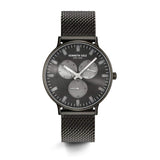 Jam tangan pria KENNETH COLE KC14946015 dengan dial biru navy, case stainless steel perak, dan tali kulit biru yang stylish dan elegan.