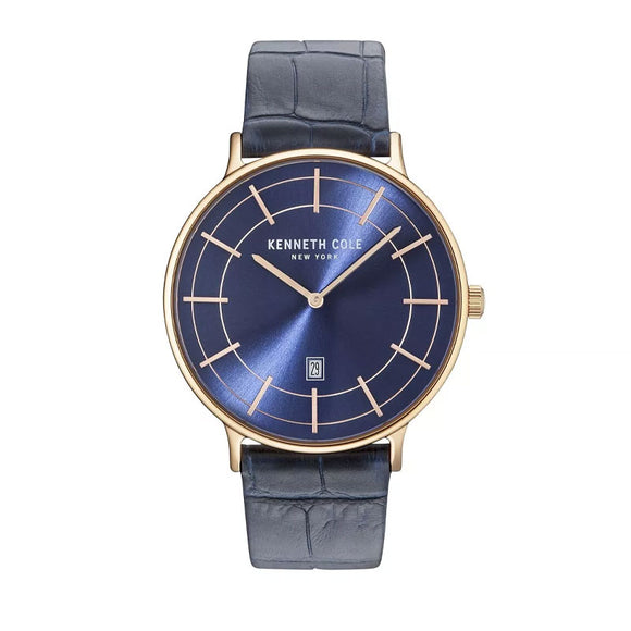 Jam tangan pria KENNETH COLE KC15057015 dengan desain minimalis dan tali stainless steel elegan.