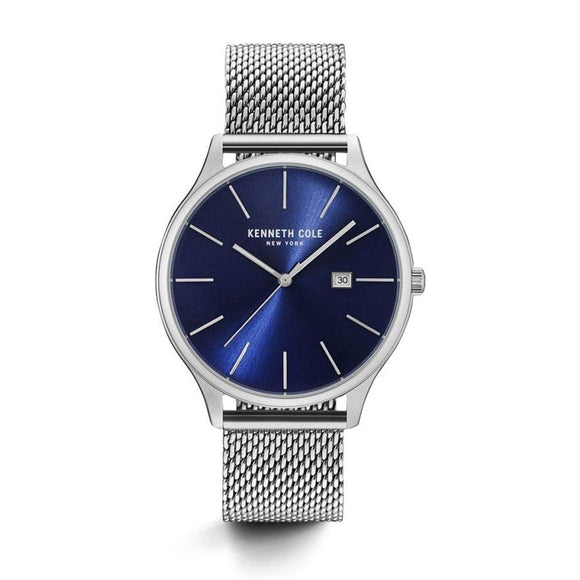 Jam tangan pria KENNETH COLE KC15096004 dengan tali kulit dan dial elegan bergaya klasik modern.