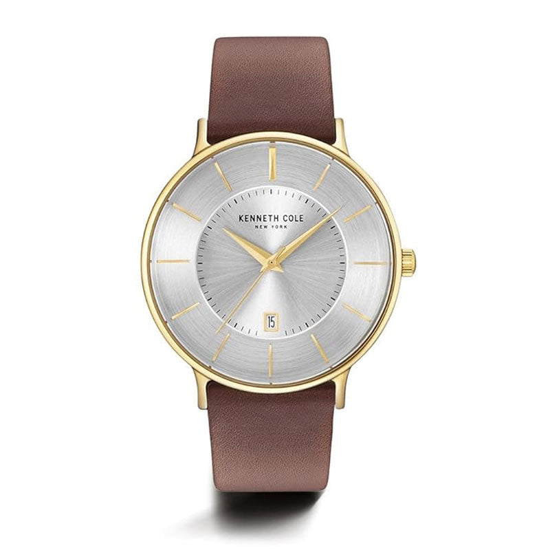 Jam tangan pria KENNETH COLE KC15097004 dengan tali stainless steel dan dial tegas bergaya modern.