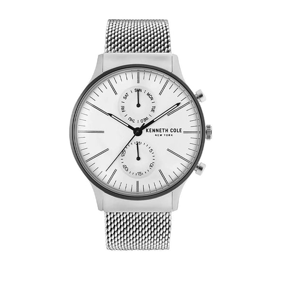 Jam tangan wanita KENNETH COLE KC50585006 dengan gelang stainless steel rose gold dan dial elegan bergaya glamor.

