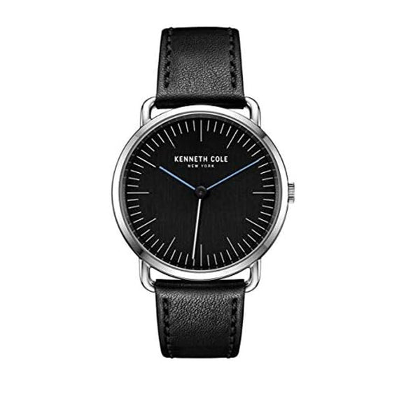 Jam tangan otomatis KENNETH COLE KCNY5077700 dengan desain skeleton dial dan tali stainless steel warna silver.