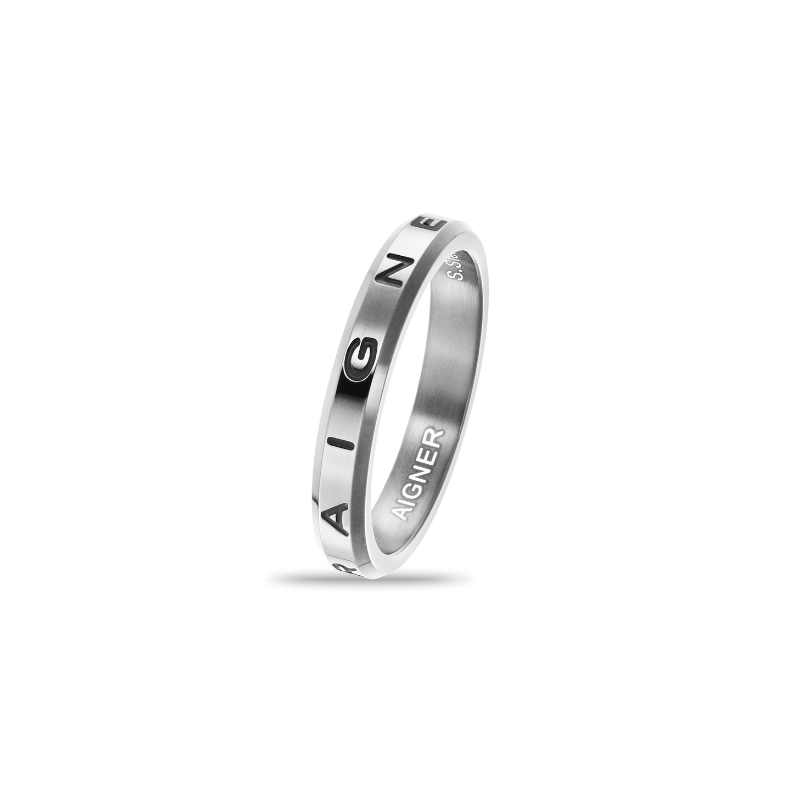 AIGNER OTTAVIO SILVER RING GENTS AGJ.241047.SRN.62