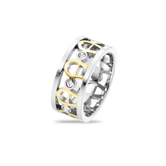 AIGNER SILVER / GOLD RING LADIES AGJ.251019.SGRN.52