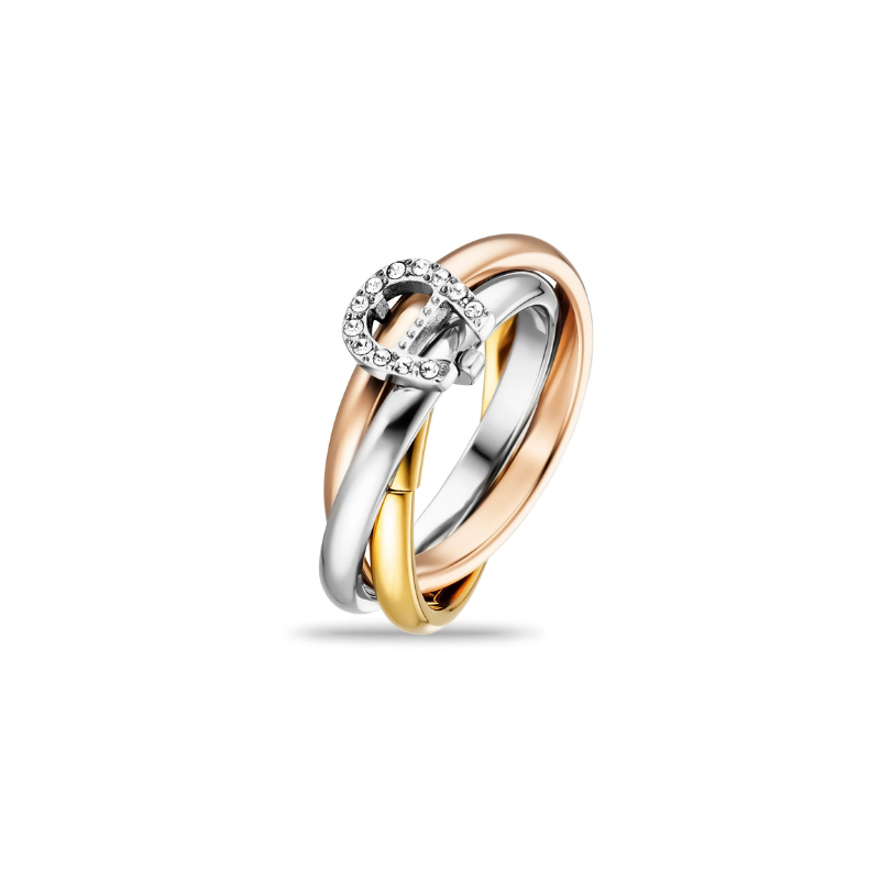 AIGNER SILVER / GOLD RING LADIES AGJ.251029.STRN.54