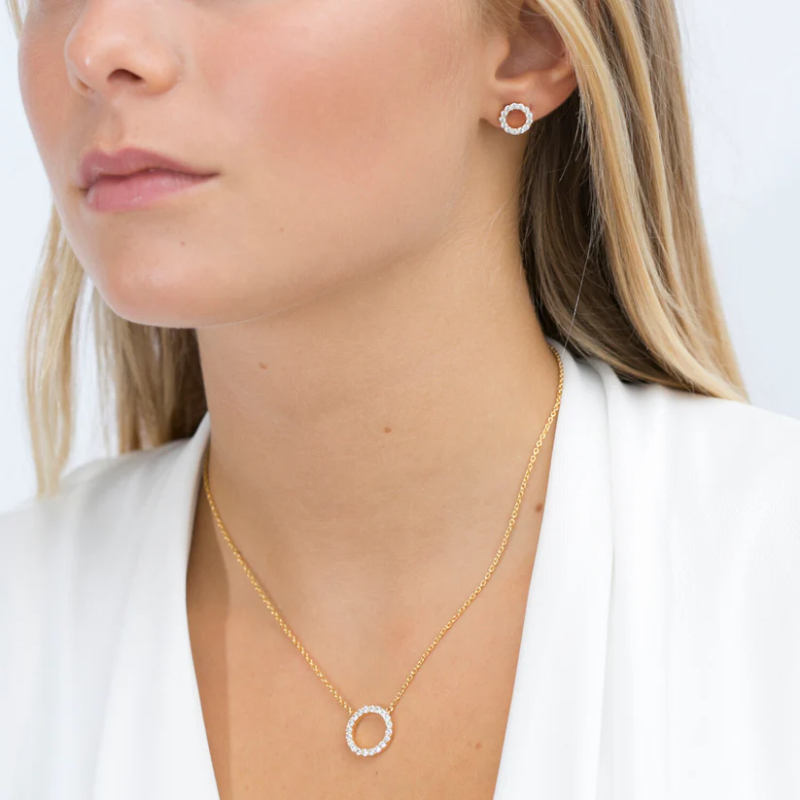 SIF JAKOBS Necklace Biella SJ-C338(1)-CZ(YG)
