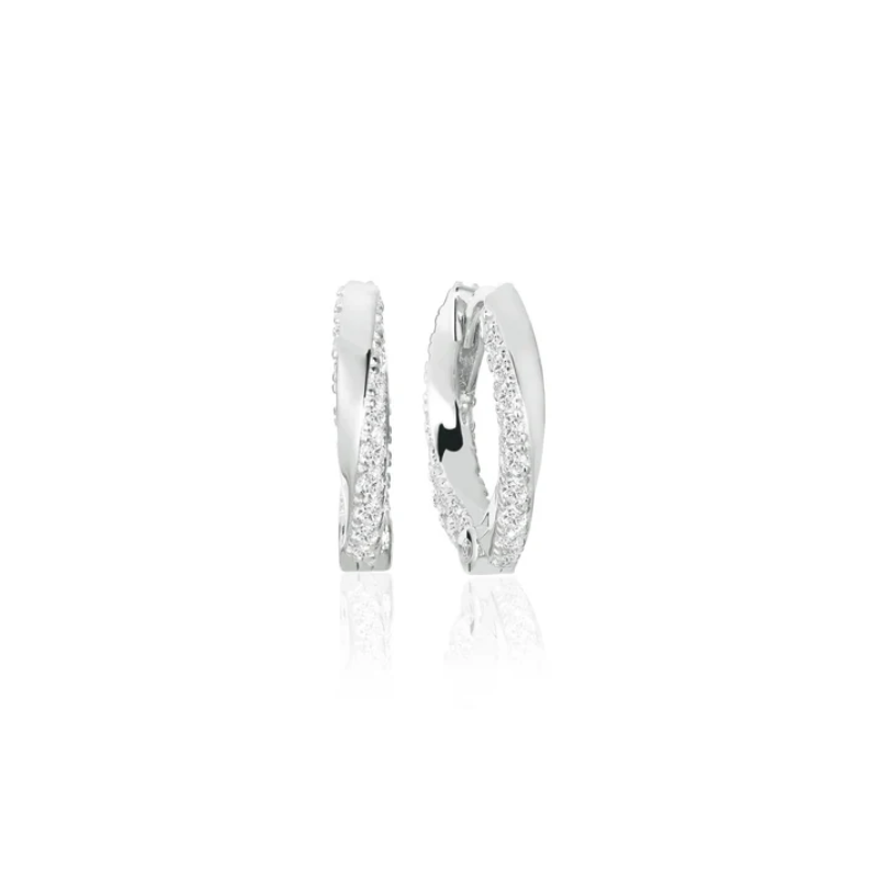SIF JAKOBS Earrings Ferrara Medio SJ-E12109-CZ-SS