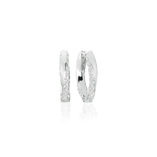 SIF JAKOBS Earrings Ferrara Medio SJ-E12109-CZ-SS