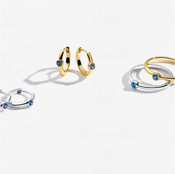 SIF JAKOBS Earrings Sarzana Uno Creolo SJ-E2632-BL