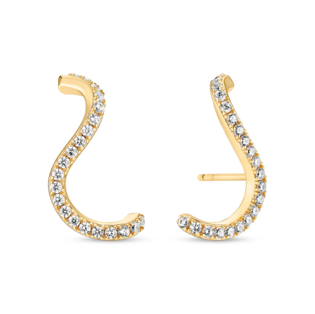 SIF JAKOBS Earrings Ellera Waves SJ-E3890-CZ-YG