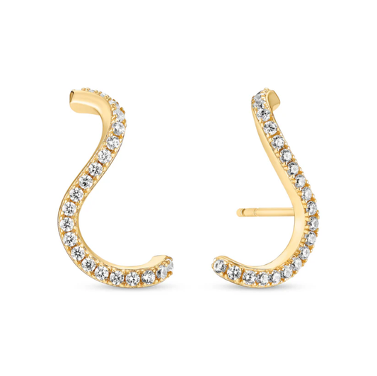 SIF JAKOBS Earrings Ellera Waves SJ-E3890-CZ-YG