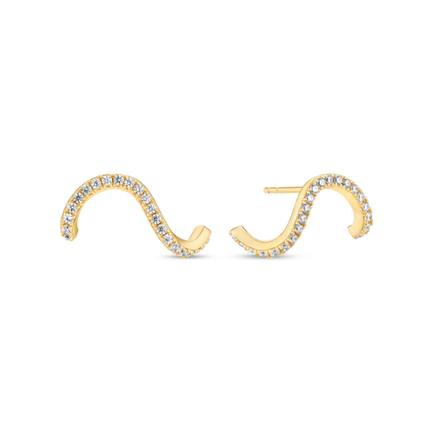 SIF JAKOBS Earrings Ellera Waves SJ-E3890-CZ-YG
