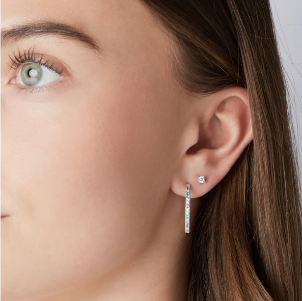 SIF JAKOBS Earrings Princess Round SJ-E3MMRD-BLN(YG)