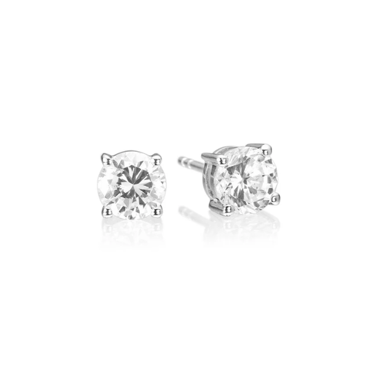 SIF JAKOBS Earrings Princess Round SJ-E7MMRD-CZ