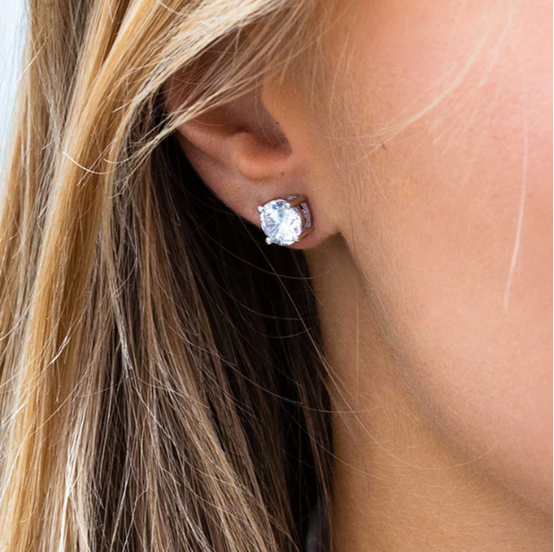 SIF JAKOBS Earrings Princess Round SJ-E7MMRD-CZ