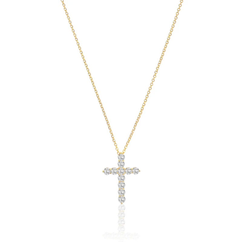 SIF JAKOBS Necklace Belluno Croce SJ-N2394-CZ-YG