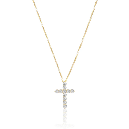 SIF JAKOBS Necklace Belluno Croce SJ-N2394-CZ-YG