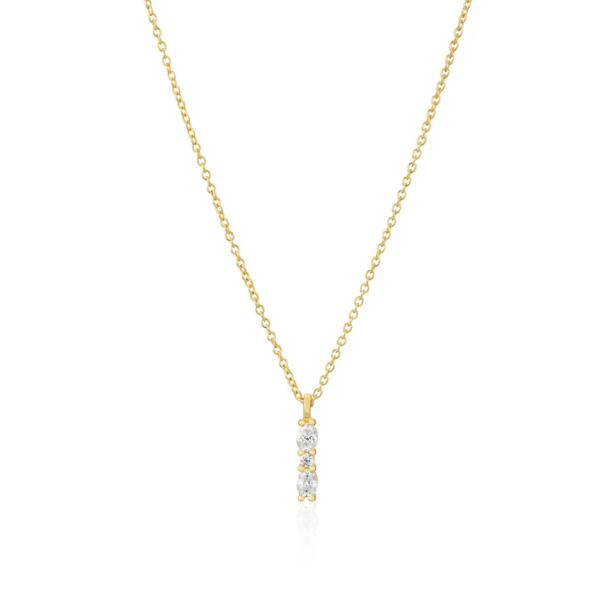 SIF JAKOBS Necklace Ellera Ovale Piccolo SJ-N2414-CZ-YG