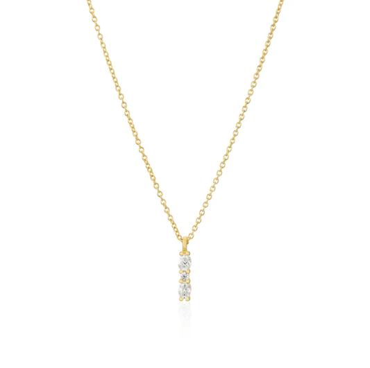 SIF JAKOBS Necklace Ellera Ovale Piccolo SJ-N2414-CZ-YG