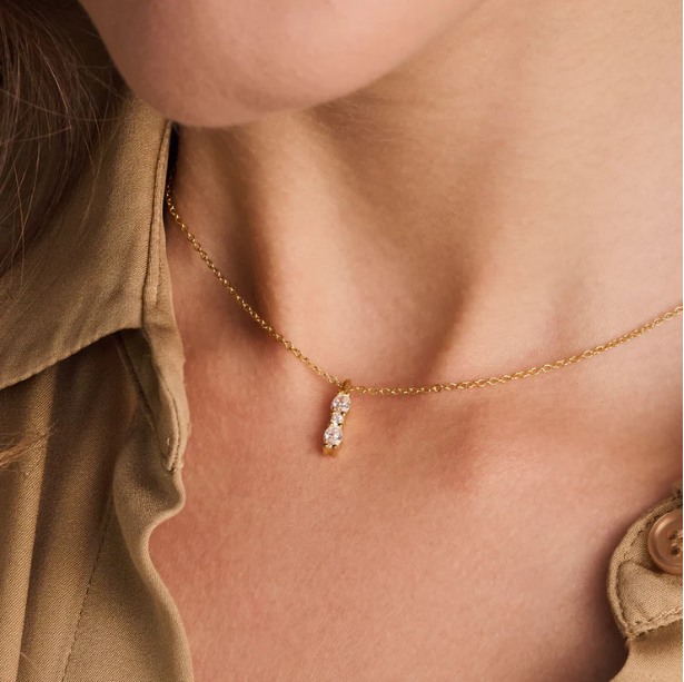 SIF JAKOBS Necklace Ellera Ovale Piccolo SJ-N2414-CZ-YG