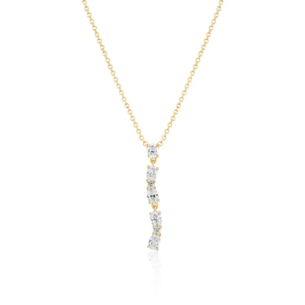 SIF JAKOBS Necklace Ovale Lungo SJ-N2421-CZ-YG