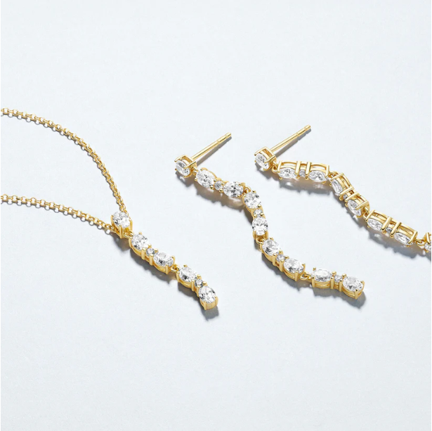 SIF JAKOBS Necklace Ovale Lungo SJ-N2421-CZ-YG