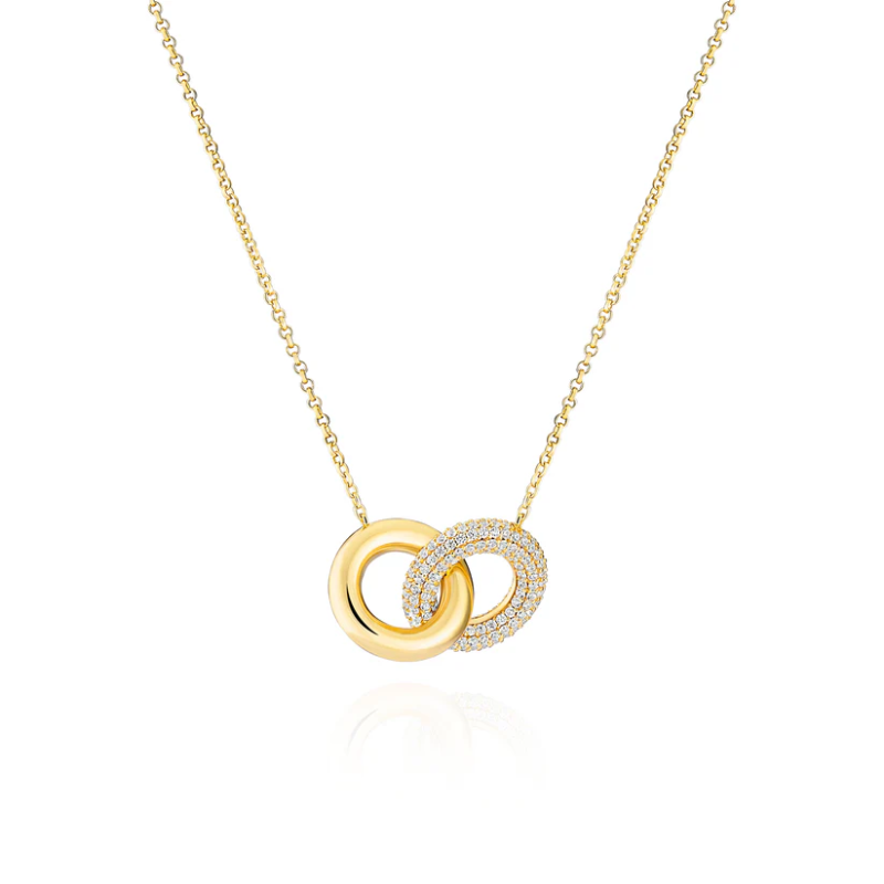 SIF JAKOBS Necklace Carrara Due Piccolo SJ-N2477-CZ-YG