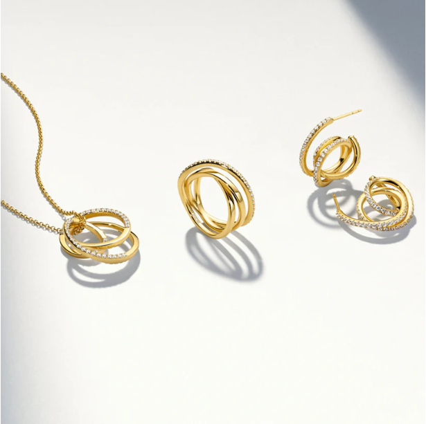 SIF JAKOBS Necklace Spirale SJ-N2590-CZ-YG