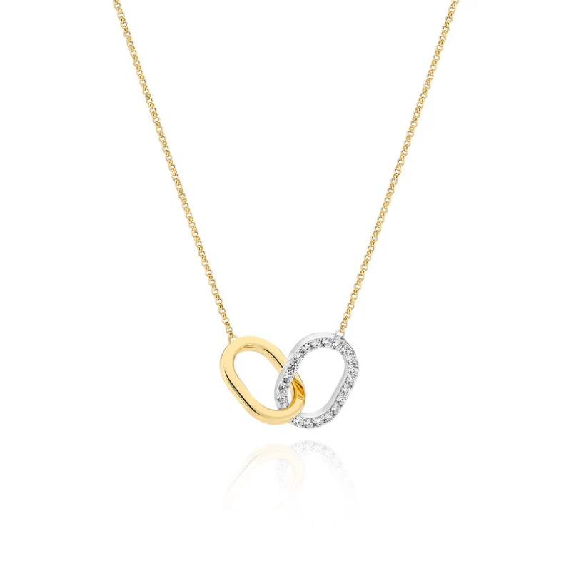 SIF JAKOBS Necklace Capizzi Due Piccolo SJ-N42229-CZ-2YG