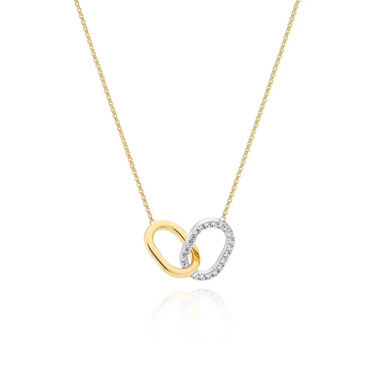 SIF JAKOBS Necklace Capizzi Due Piccolo SJ-N42229-CZ-2YG