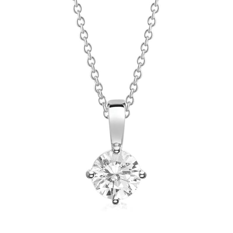 SIF JAKOBS Necklace Princess Round Pendant SJ-P8MMRD-CZ/45 (ONLY PENDANT)