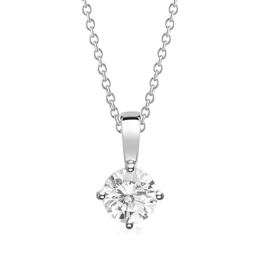 SIF JAKOBS Necklace Princess Round Pendant SJ-P8MMRD-CZ/45 (ONLY PENDANT)