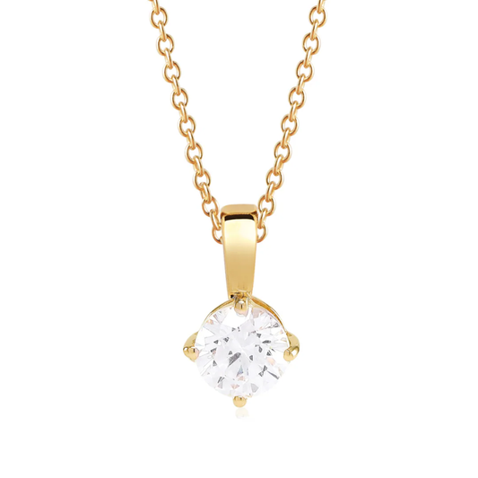 SIF JAKOBS Necklace Princess Round Pendant SJ-P8MMRD-CZ(YG)/45 (ONLY PENDANT)