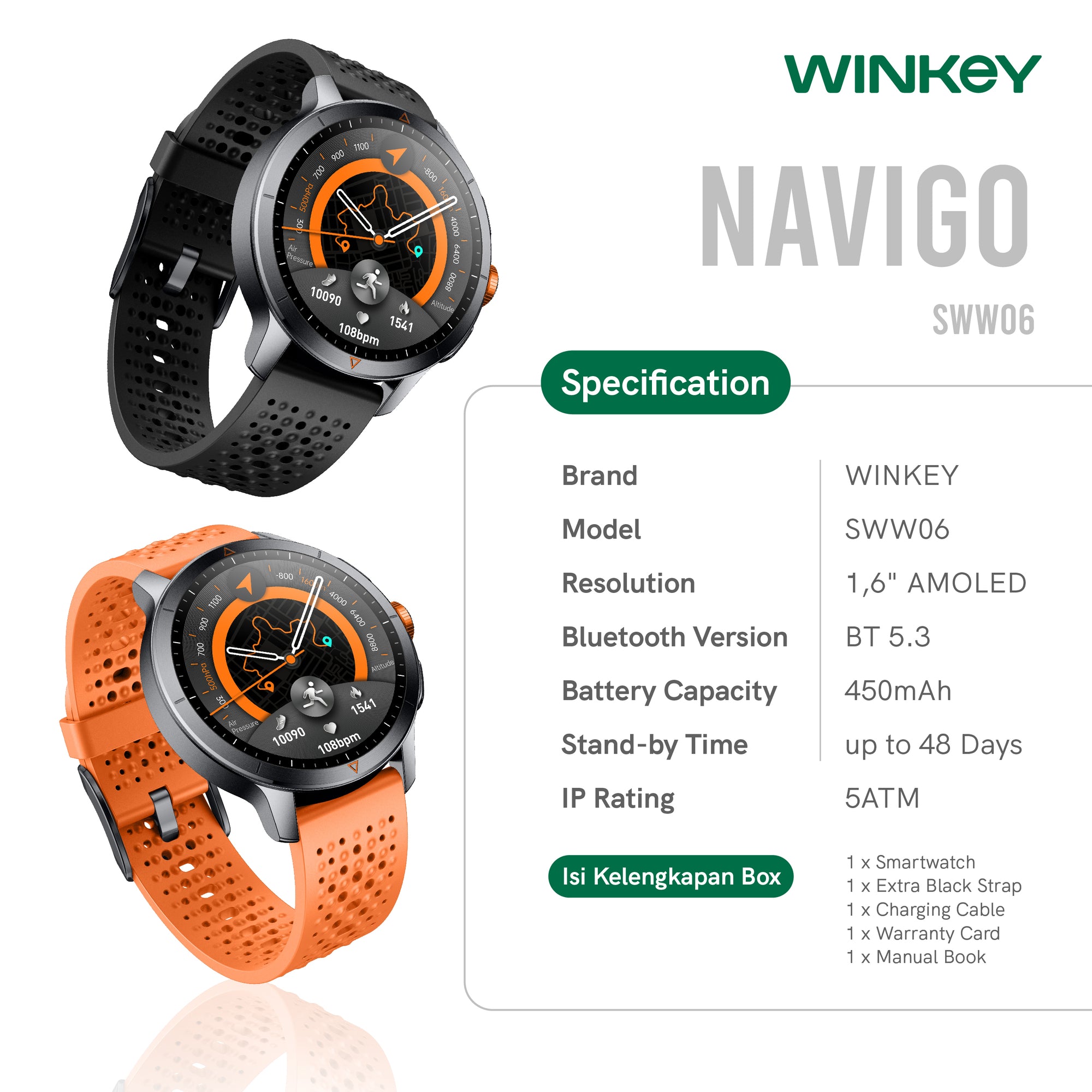 WINKEY Smartwatch NaviGO SWW06