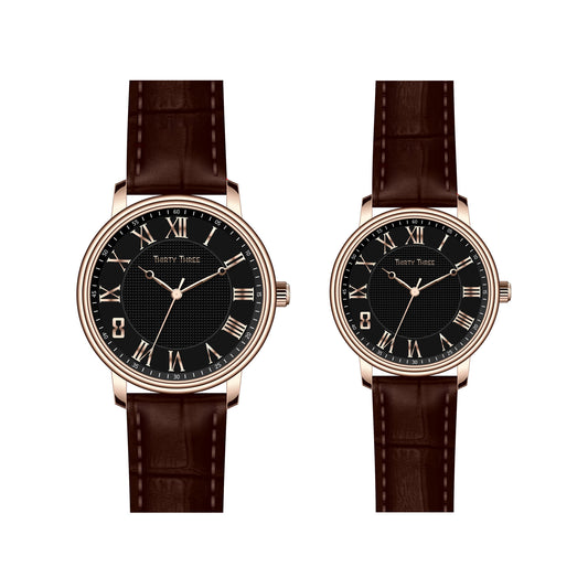 BUY 1 GET 1 JAM TANGAN Couple watch - TH2006L-RG01-L02 / TH2006M-RG01-L02