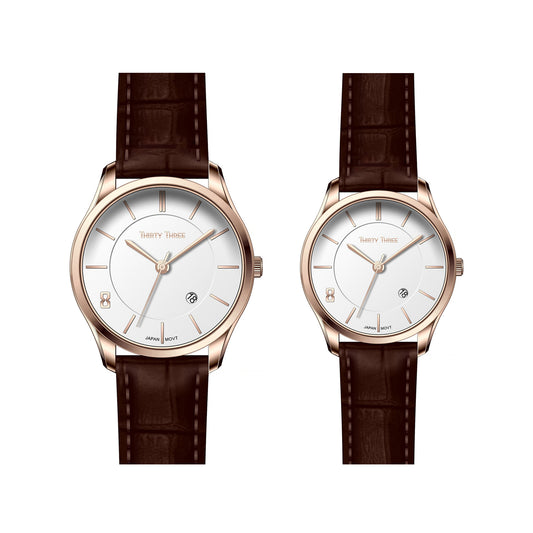 BUY 1 GET 1 JAM TANGAN Couple watch - TH2006L-RG01-L05/TH2006M-RG01-L05