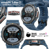 AMAZFIT T-REX 2 Smartwatch - Ocean Blue